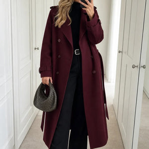 Manteau Croisé Bordeaux