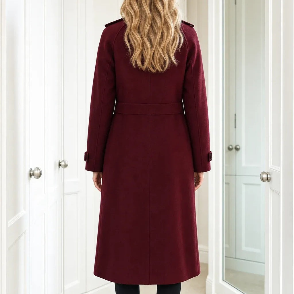 Manteau Croisé Bordeaux - vue de dos