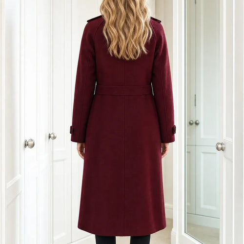 Manteau Croisé Bordeaux - vue de dos